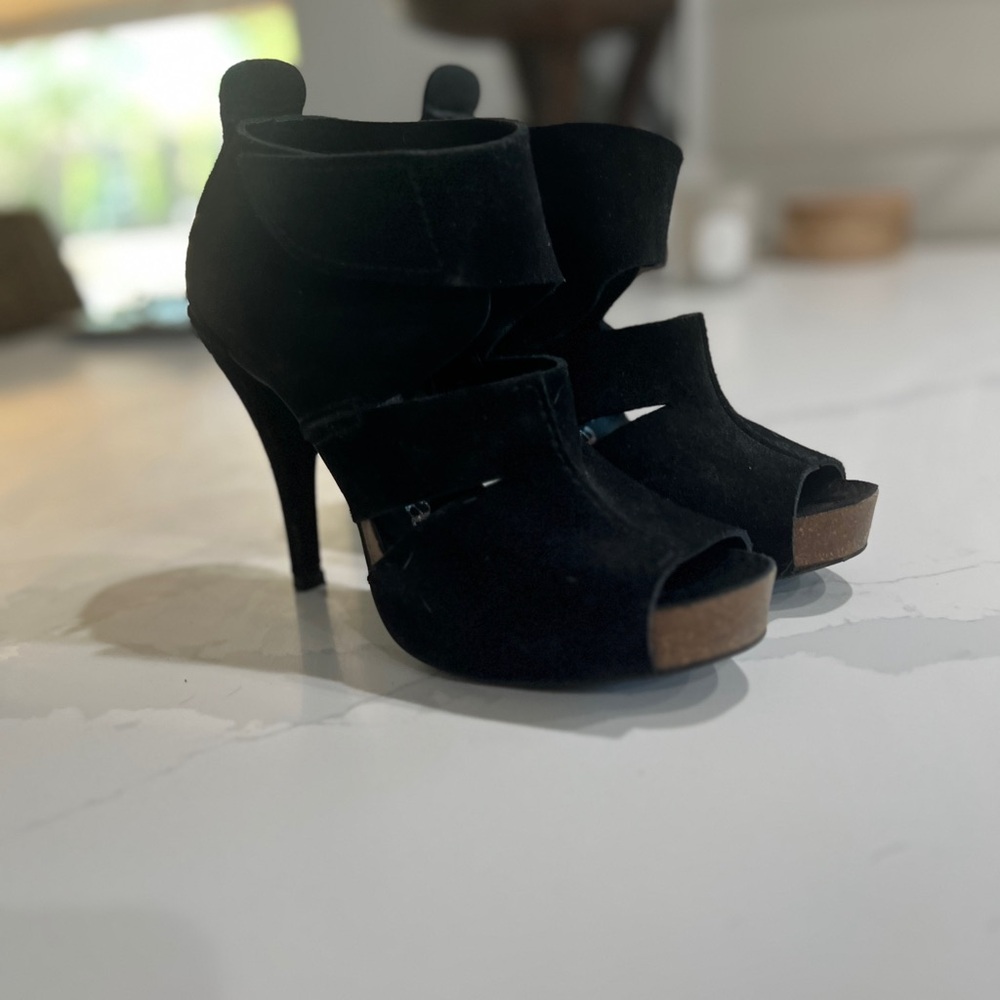 Pedro Garcia Black Suede High Heels